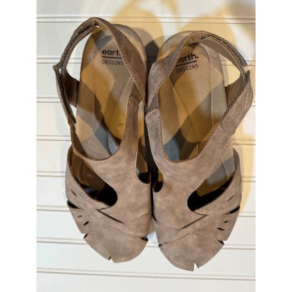 Earth Origins Bosk Birdine Wide. Size 10 coco. Mary Jane Sandal Back strap